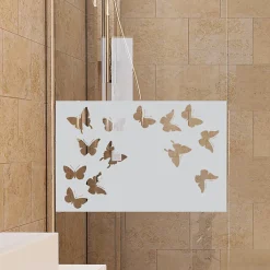Ambiance Sticker Film Fenêtre Anti Regard Occultant - PAPILLONS - Stickers Autocollant Brise-Vue pour Vitre & Porte de Douche - 55x85cm* Sticker Et Adhésif Décoratif