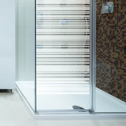 Hot Ambiance Sticker Film Fenêtre Anti Regard Occultant - DESIGN ALIGNÉ - Stickers Autocollant Brise-Vue pour Vitre & Porte de Douche - 65x35cm