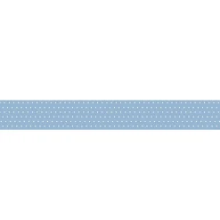 Sale Plage Frise adhésive autocollante 15 cm X 300 cm, motif pois blanc sur fond bleu, décoration murale intérieure