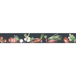 Best Plage Frise adhésive autocollante légumes aquarelle, 15 cm X 300 cm, décorative pour murs et meubles