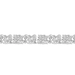 Best Plage Frise adhésive autocollante Skutvik, 15 cm X 300 cm, décorative, illustration en bois baroque.