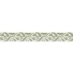 Discount Plage Frise adhésive Setermoen, 15 cm X 300 cm, décorative autocollante, illustration des feuilles botaniques vertes.