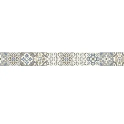 Clearance Plage Frise décorative adhésive, borgatella motif carreaux de ciment style ancien, 5 cm X 300 cm