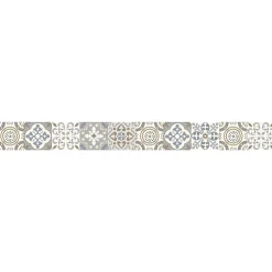 Clearance Plage Frise décorative adhésive, borgatella carreaux de ciment style ancien, 9 cm X 300 cm