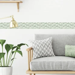 Clearance Plage Frise décorative adhésive, feuillage type william morris déco tendance, 9 cm X 300 cm