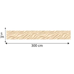 Best Plage Frise décorative adhésive, zèbre chic pour tendance exotique moderne, 5 cm X 300 cm
