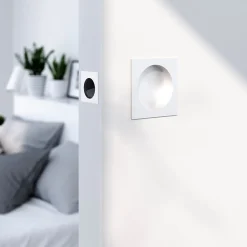 Clearance GoodHome Galandage Carré à visser Irvil mat blanc Ø55.5mm