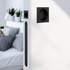 New GoodHome Galandage carré à visser Irvil mat noir Ø55.5mm