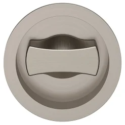 GoodHome Galandage rond à visser à condamnation Minzh effet nickel satin gris Ø55mm* Poignée Cuvette|Poignée De Porte Coulissante