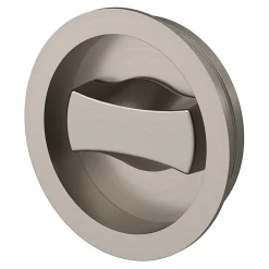 GoodHome Galandage rond à visser à condamnation Minzh effet nickel satin gris Ø55mm* Poignée Cuvette|Poignée De Porte Coulissante