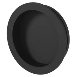 GoodHome Galandage rond à visser Minzh mat noir Ø55mm* Poignée Cuvette|Poignée De Porte Coulissante