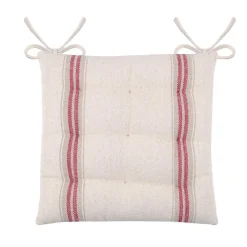 Lovely Casa Galette de chaise - - Effet tapissier d'antan (40x40 cm - Rouge)* Galette De Chaise