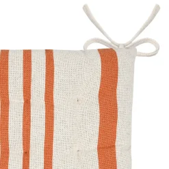 Lovely Casa Galette de chaise à rayures (38x38 cm - Orange)* Galette De Chaise