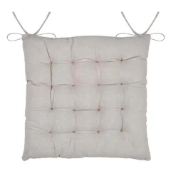 Lovely Casa Galette de chaise coeurs esprit chalet en coton (40x40 cm - Taupe)* Galette De Chaise