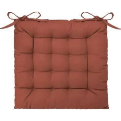 Atmosphera Créateur D'Intérieur Galette de chaise en coton terracotta 38x38 cm - Atmosphera* Galette De Chaise