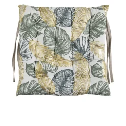 Deko & Co Galette de chaise en coton JUMANJI dos chambray 'Deko&co'* Galette De Chaise