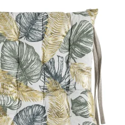 Deko & Co Galette de chaise en coton JUMANJI dos chambray 'Deko&co'* Galette De Chaise