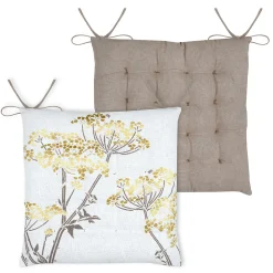 Sale Lovely Casa Galette de chaise feuillage doré pour intérieur chic (38x38 cm - Doré)