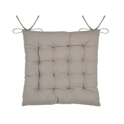 Online Lovely Casa Galette de chaise feuillage - Effet matière en coton brodé (38x38 cm - Ecru)