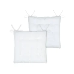 Lovely Casa Galette de chaise imitation fourrure (40x40 cm - Blanc)