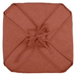 Online Lovely Casa Galette de chaise italienne et unie (40x40 cm - Terracotta)