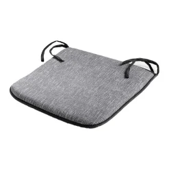 Paris Prix Galette de Chaise "Memphis" 40x40cm Gris Perle* Galette De Chaise