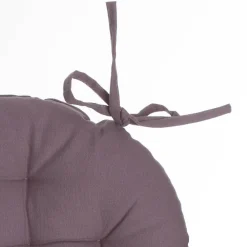 Atmosphera Créateur D'Intérieur Galette de chaise ronde en coton taupe D38 cm - Atmosphera* Galette De Chaise