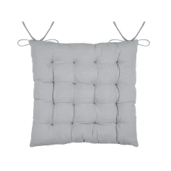 Hot Lovely Casa Galette de chaise ski en coton (38x38 cm - Gris)