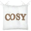 Hot Lovely Casa Galette de chaise ultra douce "Cosy" (38x38 cm - Ecru)