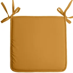 Lovely Casa Galette de chaise unie aux multiples couleurs (38x38 cm - Jaune Curry)* Galette De Chaise