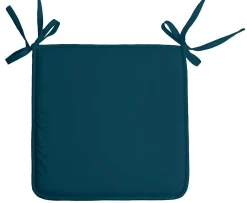 Outlet Lovely Casa Galette de chaise unie aux multiples couleurs (38x38 cm - Bleu Canard)