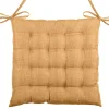 Lovely Casa Galette de chaise unie en 16 points (40x40 cm - Jaune Ocre)* Galette De Chaise