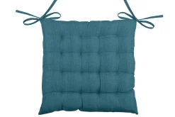 Online Lovely Casa Galette de chaise unie en 16 points (40x40 cm - Turquoise)