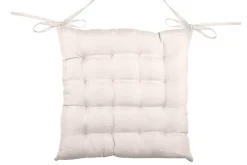 Outlet Lovely Casa Galette de chaise unie en 16 points (40x40 cm - Beige)