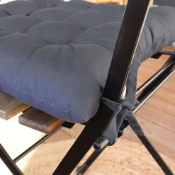 Outlet Home Maison Galette piquée extérieure (38x38 cm - Gris Foncé)