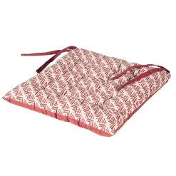 Outlet Dylrev Galettes de Chaise Bicolores - set de 4 - 40x40cm - Confort et Élégance Terracotta