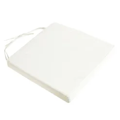 Clearance Deko & Co Gallette de chaise carré imperméable blanc L.38 x l.38 x ep.8cm Deco&co