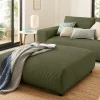 Hot Lisa Design Garance - grand pouf modulable - en velours côtelé -