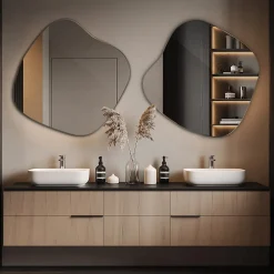 Best Tulup Grand Miroir Irrégulier 77x77 cm Forme Tache