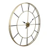 Outlet Vente-unique Grande horloge murale en métal - D. 110 cm - Doré - ASHLAND