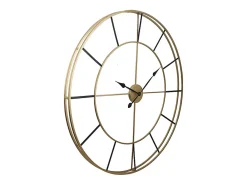 Outlet Vente-unique Grande horloge murale en métal - D. 110 cm - Doré - ASHLAND