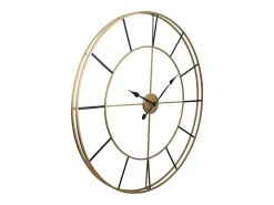 Outlet Vente-unique Grande horloge murale en métal - D. 110 cm - Doré - ASHLAND