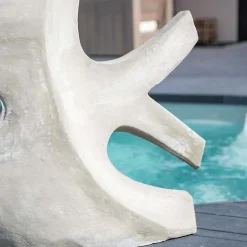 Wanda Collection Grande sculpture design poisson 100 cm gris* Statue Décorative