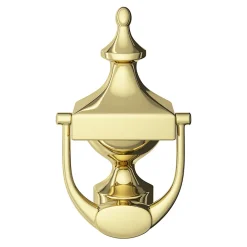 GoodHome Heurtoir de porte extérieur Tudy effet laiton doré H.180 mm x l.97 mm* Poignée De Porte Extérieure|Heurtoir