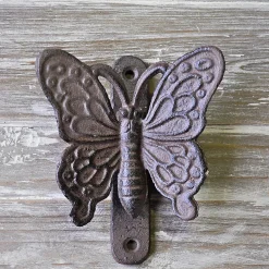 La Grande Prairie Heurtoir porte fonte Papillon 12x10x4cm* Poignée De Porte Extérieure|Heurtoir