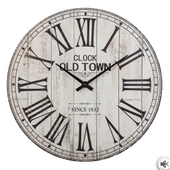 Outlet Atmosphera Créateur D'Intérieur Horloge - bois - D38 cm - Blanc- Atmosphera