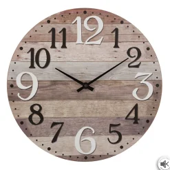 Outlet Atmosphera Créateur D'Intérieur Horloge - bois - D38 cm - Blanc- Atmosphera