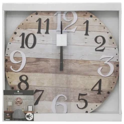 Outlet Atmosphera Créateur D'Intérieur Horloge - bois - D38 cm - Blanc- Atmosphera