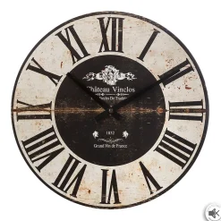 Outlet Atmosphera Créateur D'Intérieur Horloge - bois - D28 cm - Noir- Atmosphera