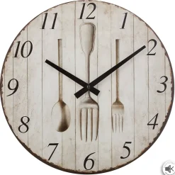 Outlet Atmosphera Créateur D'Intérieur Horloge - bois - D28 cm - Noir- Atmosphera